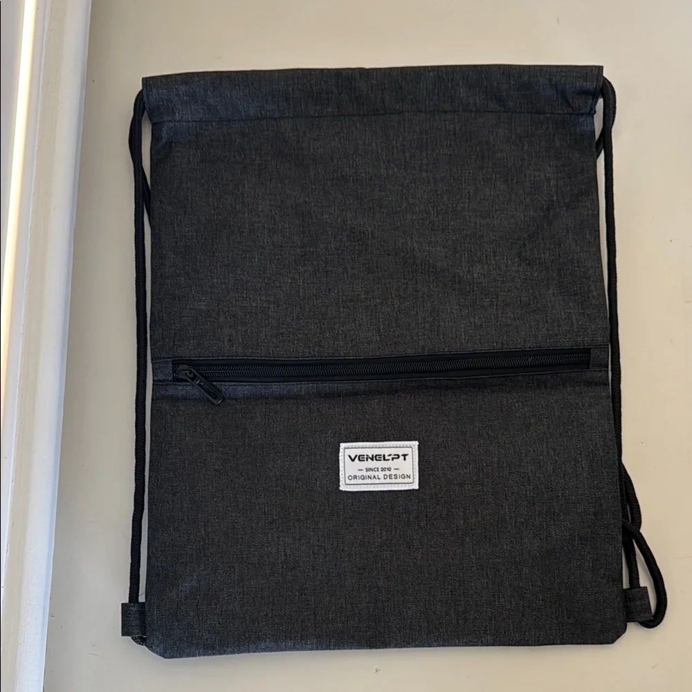 Drawstring Backpack - Charcoal Gray